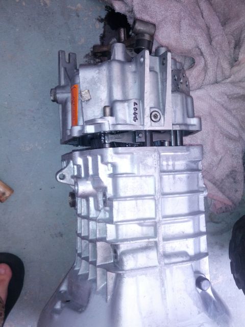 1989 BMW 3 Series - Disassembled manual transmission casing, possibly a GETRAG 260, with handwritten markings.