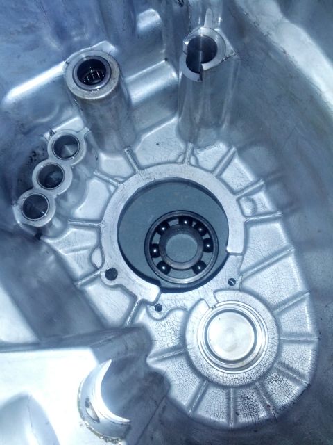 1989 BMW 3 Series - Close-up view of a transmission housing interior, showing internal components and casting marks.