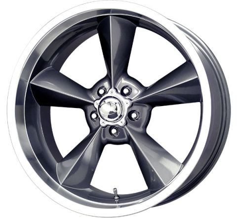 1965 Ford Mustang - Brand:MB Wheels Manufacturer's Part Number:OS780511400GML Part Type:Wheels Product Line:MB Wheels Old School Gunmetal Machined Lip Wheels W…
