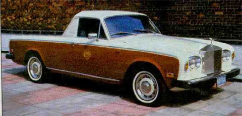 1972 Ford Ranchero - This custom Rolls-Royce Silver Shadow pickup conversion features a two-tone paint scheme and whitewall tires.