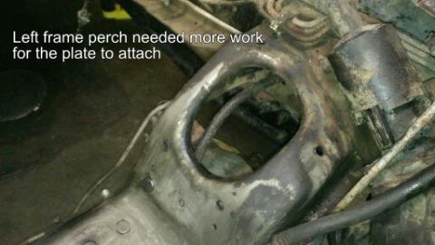 1996 Ford Bronco - A close-up view of a vehicle's frame, showing wear and tear and requiring repair.