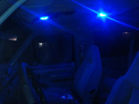 1996 Ford Bronco - blue LED interior lights