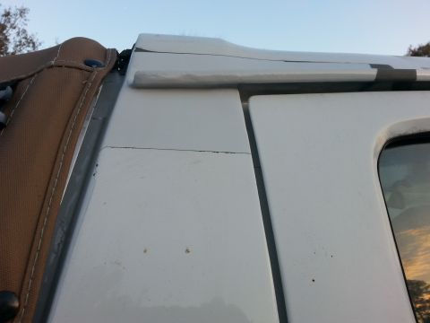 1992 Ford Bronco - rain gutter came out pretty good, you can see some waves, but it looks fine from 10 ft away...