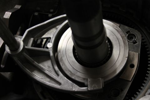 1995 Ford Bronco - This image shows a close-up view of internal components within a vehicle's transfer case.