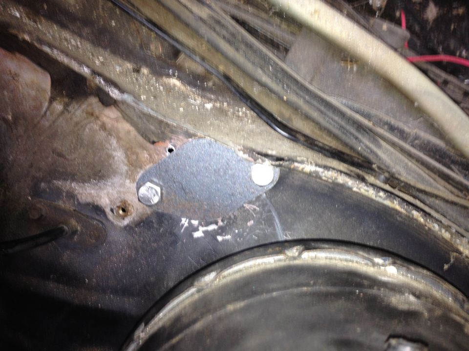 Bare blank plates mocked up to the firewall. Had to shape them to fit over a flat spot but it all worked out.