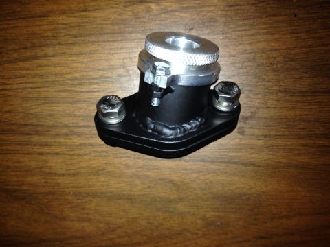 1981 Ford LTD - Finished piece. Welded nuts to the inside plate. Welded nuts to the pipe to hold down the firewall adjuster. I like it.