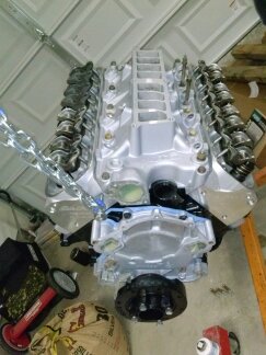 1995 Ford Bronco - Polished Ford V8 engine assembly, likely for a custom build. Supermotors.net logo is present.