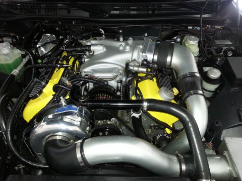 2003 Mercury Marauder - Re-powdercoated the supercharger pipes.