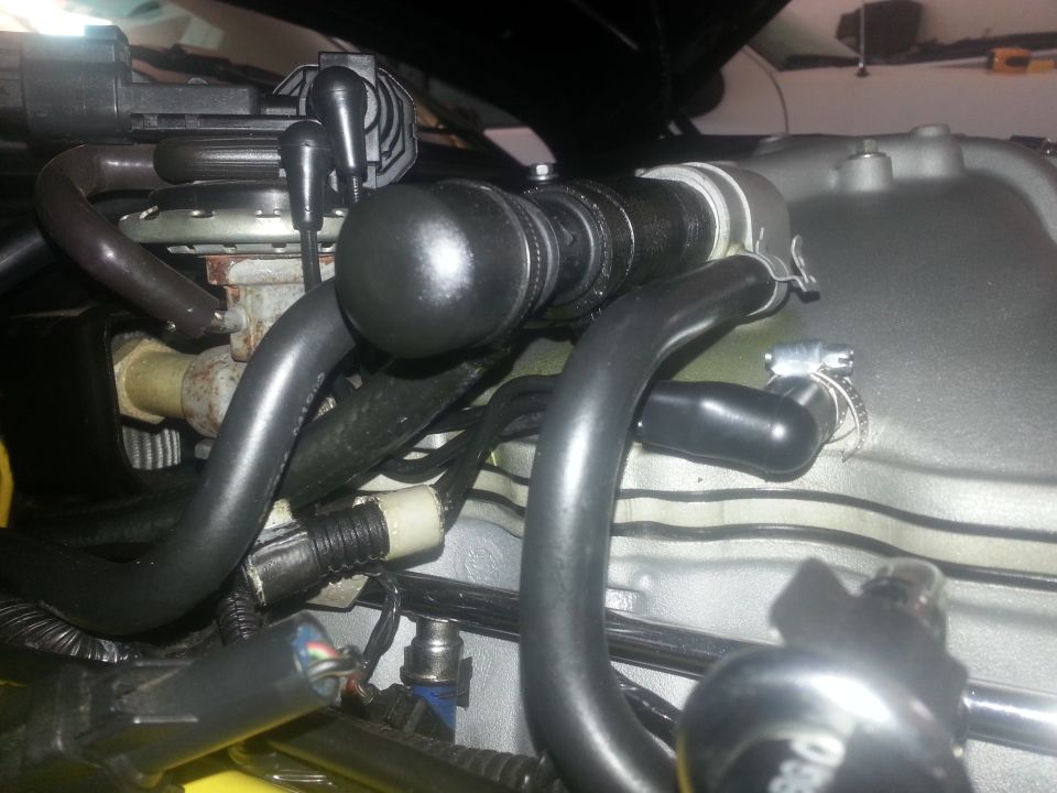 Oil weeping from intake on passenger side.