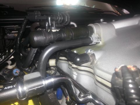 2003 Mercury Marauder - A detailed view of engine bay plumbing, showing a network of hoses and connectors.