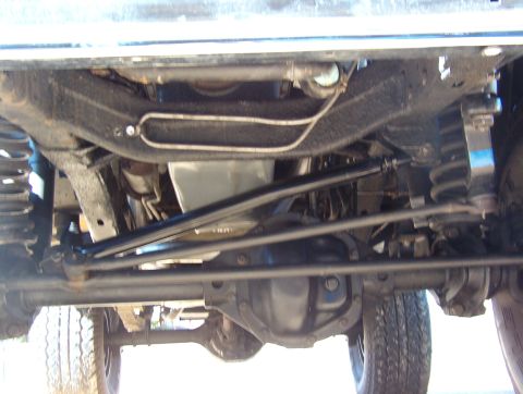 1975 Ford Bronco - This is after installing the correct drop pitman arm. (2/26/07) It's actually better than it appears from this angle.