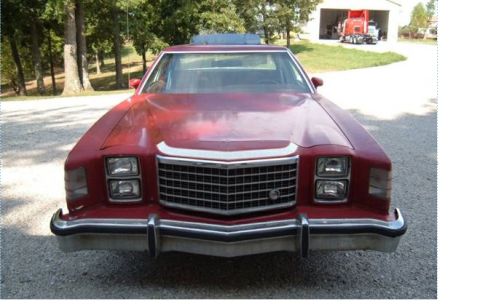 1973 Ford Ranchero - 1977 Ford LTD II sedan shown from the front.