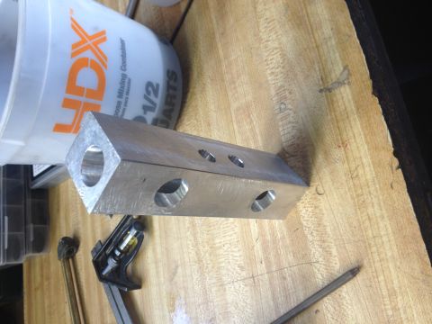 1981 Ford LTD - All the holes drilled. Just about to start tapping.