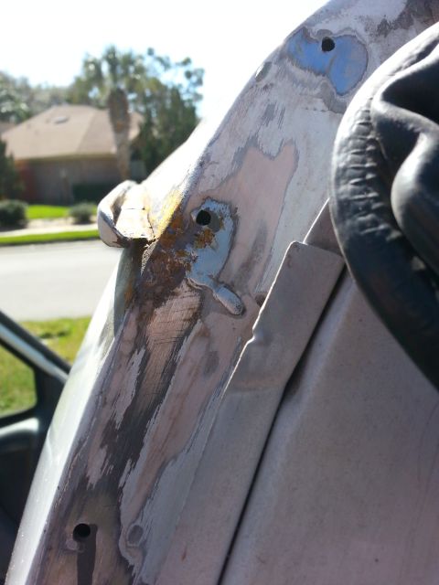 1992 Ford Bronco - cleaning up the old filler.