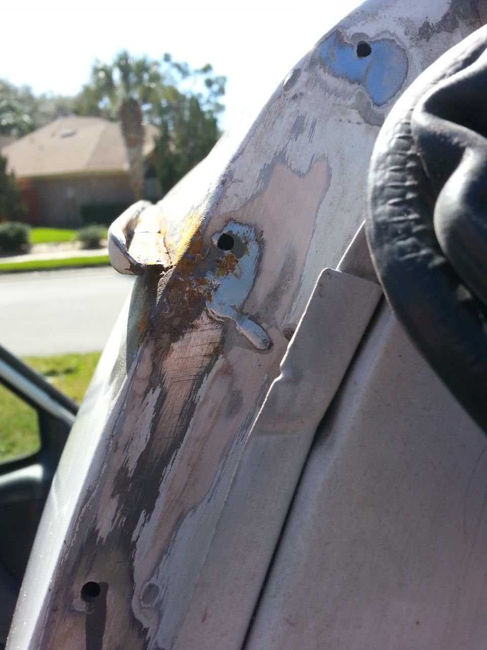 cleaning up the old filler.