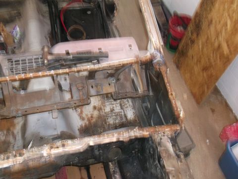 1967 Ford Mustang - Upper & lower cowl panels removed.