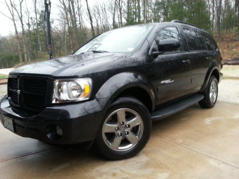 2007 Dodge Durango - This black 2007 Dodge Durango is shown from a three-quarter front angle.