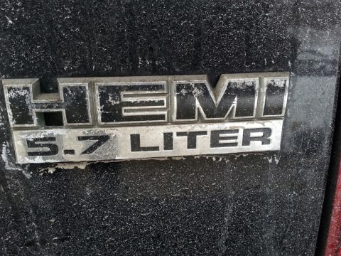 2007 Dodge Durango - Close-up of a HEMI 5.7 LITER engine badge.