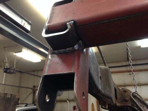 1993 Ford Bronco - Welded metal frame part shown in detail, likely for automotive repair or modification.