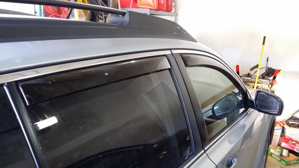 2014 Subaru Outback side door with window visors installed