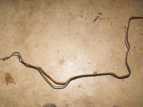 1986 Chrysler Fifth Avenue - The first 51" replacement line bent to mimic the original line. No tools required as 3/16 inch high copper content polymer coated line…