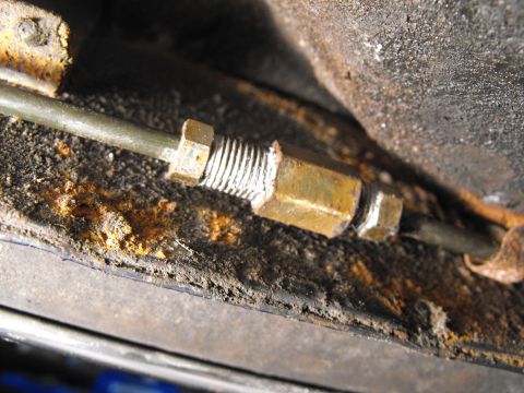 1986 Chrysler Fifth Avenue - I lather the fitting and the line under the fitting with Permatex Anti-Seize. Then it gets shot in undercating or rocker guard. Then gets l…