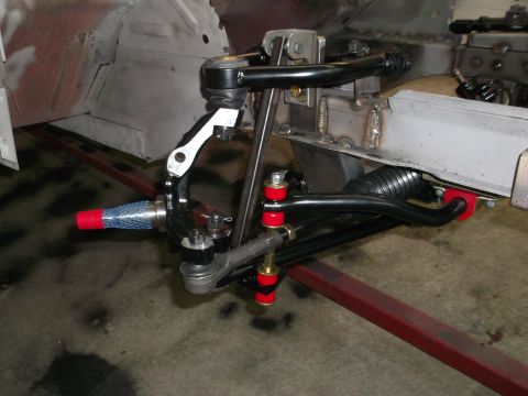 1967 Ford Mustang - This image shows the front suspension system of a vehicle, various mechanical parts and suspension parts.