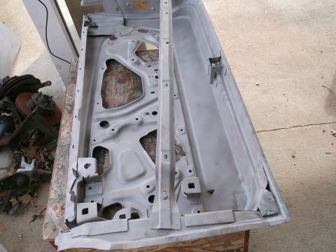 1967 Ford Mustang - Door completely blasted then etched.