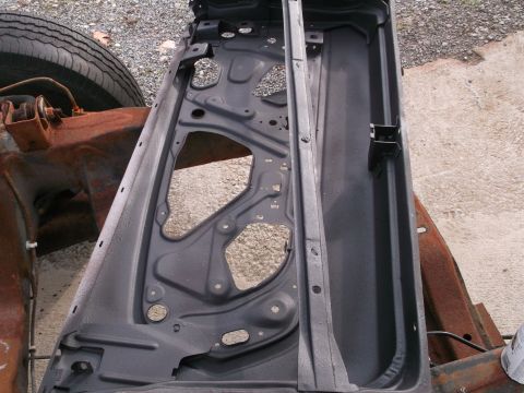 1967 Ford Mustang - Both doors shot in 3-M undercoating before door skins are installed.