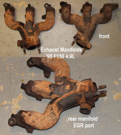 1983 Ford Bronco - My engine's original rear & JY front exhaust manifolds have finally given out. They're rusted where they SHOULD seal to the head, and the r…