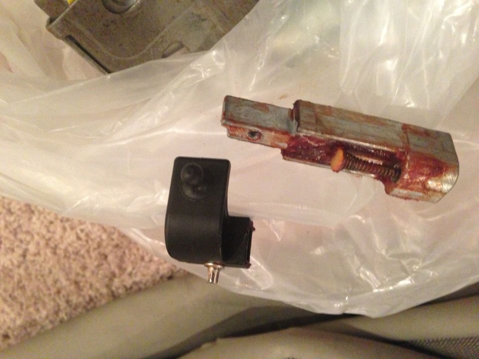 floor shift interlock, two parts.