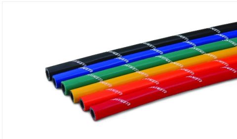 1994 Ford Bronco - Several silicone hoses in red, orange, yellow, green, blue, and black are arranged diagonally against a white background.
