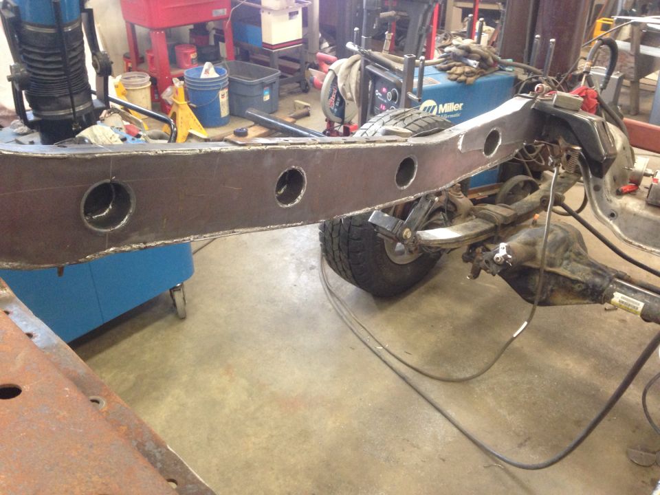 Frame and suspension components in a workshop