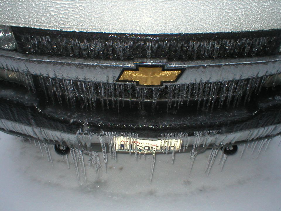 The work truck is layered, too.