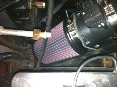 1992 Ford Bronco - Aftermarket air filter and MAF sensor visible in the engine bay.