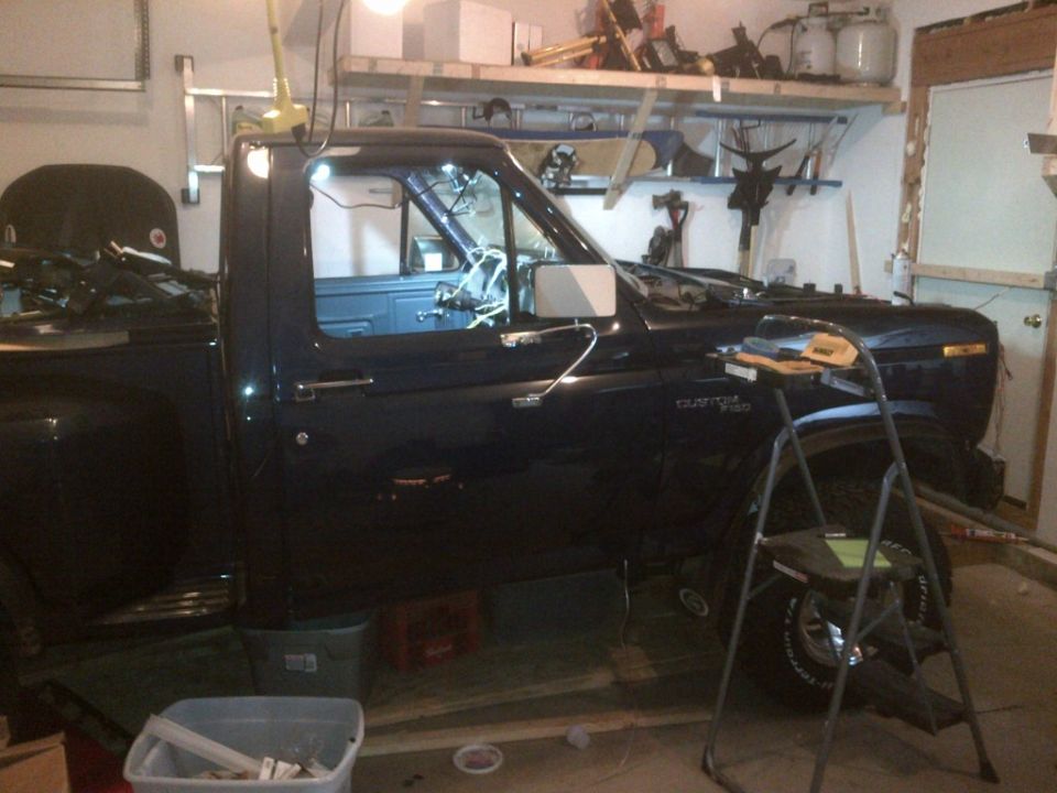 In the garage