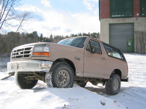 1996 Ford Bronco - Just decided to drive up a snowbank one january day in Maine