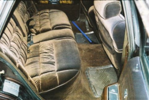 1984 Mercury Grand Marquis - The velour upholstery and overall interior design are consistent with a 1984 Mercury Grand Marquis.