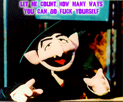 1991 Ford Bronco - The Count from Sesame Street is shown with text above his head.