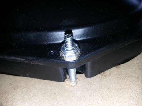 1986 Chrysler Fifth Avenue - Nyloc nuts make sure vibration never loosens the speakers, yet it allows easy speaker replacement whenever you blow the 6 X 9s up