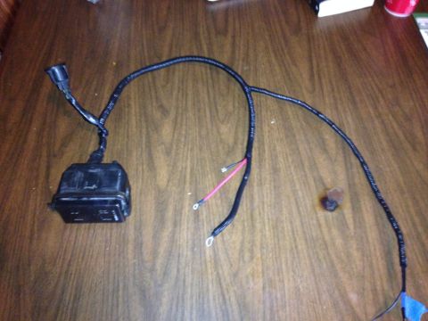 1981 Ford LTD - The wire harness for the Taurus electric fan. That's a Saab relay block. It holds two relays and four fuses; perfect for a two speed fan in…