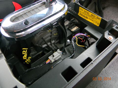 1995 Ford Bronco - Interior view of console. I purchased the console and shifter separately, each as it's own harness. The shifter harness plugs into the cons…