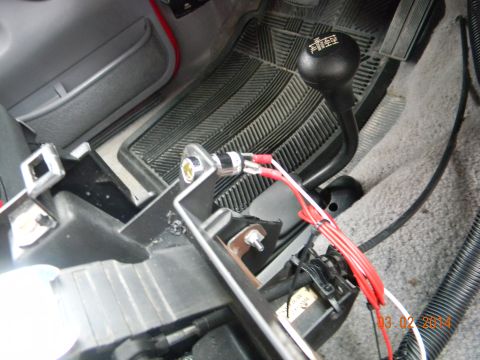 1995 Ford Bronco - OD Off Light. (positive ) from red/yellow ,(negative) from white/green I will be relocating the light, ordered a smaller one, after I close…