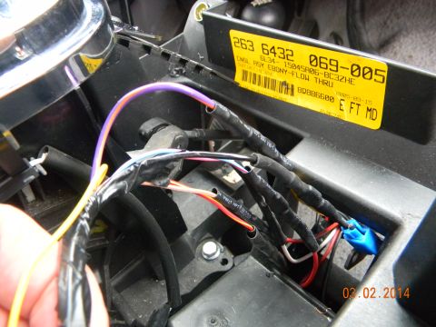 1995 Ford Bronco - connections, I put heat shrink so they wouldn't come apart easily. the purple/orange wire is for the 12V jack at the back of the console. I…