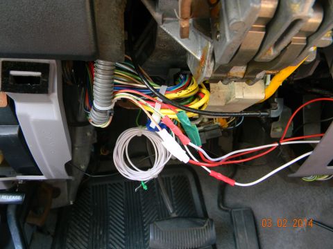 1995 Ford Bronco - these 3 wires are from the connector that the OD button plugged into from the column shifter, cut off the plug and pulled them down to make…