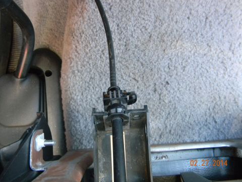 1995 Ford Bronco - shift cable in place