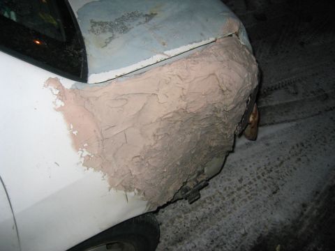 1996 Ford Bronco - the best Bondo job ever, i saw this at the Mall, You might be a redneck if....