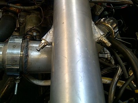 1995 Ford Probe - Custom engine intake piping with various fittings and hoses is visible in this close-up shot.