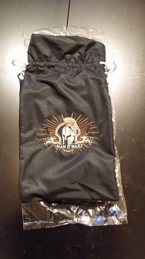 2007 Subaru Impreza - A black drawstring bag with a logo a Spartan helmet and the text "HAN O' WARK" is shown.