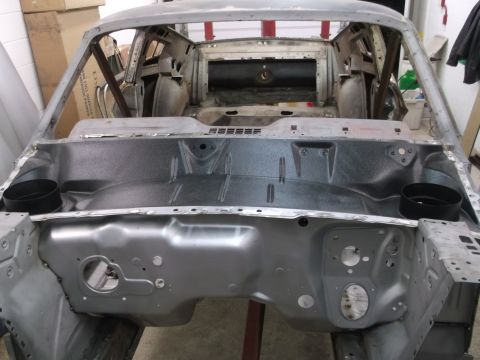 1967 Ford Mustang - Lower cowl panel welded in.